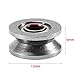 Tool Compatible with 10pcs V624ZZ V Groove Ball Bearing Carbon Steel Pulley for Compatible with Rail Track Linear Systems 4 * 13 * 6mm