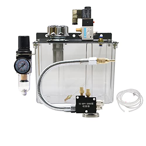 3L Spray Cooler, Coolant Pump Oil Mist Sprayer Lubrication Spray System Mental Cutting Cooling Water Pipe Nozzle Dust Removal Oil (Metal Tube)