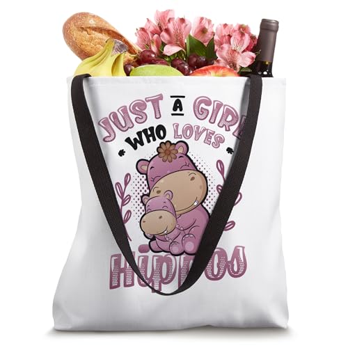 Bolso tote 'Solo una chica a la que le encantan los hipopótamos' miniatura 4