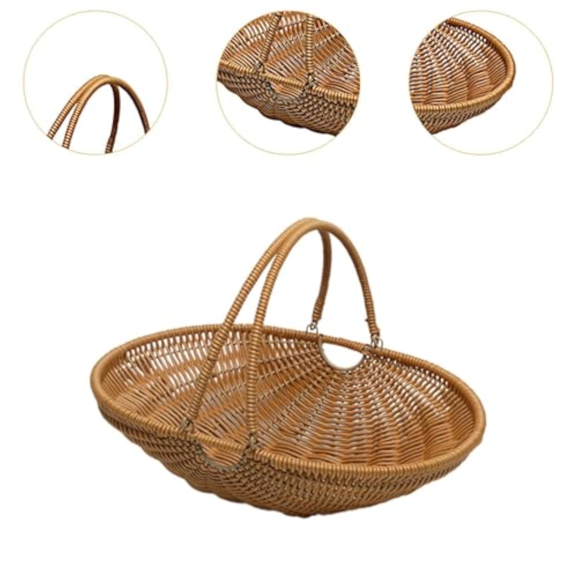 PP Material Picnic Storage Basket for Fruits and Vegetables