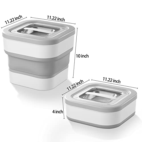 Funest Collapsible Rice Food Storage Containers|26 Lb Cat Dog Food Container|44 Lb Rice Containers|Pet Food Storage Containers With Cup(No Bpa) #TOP2