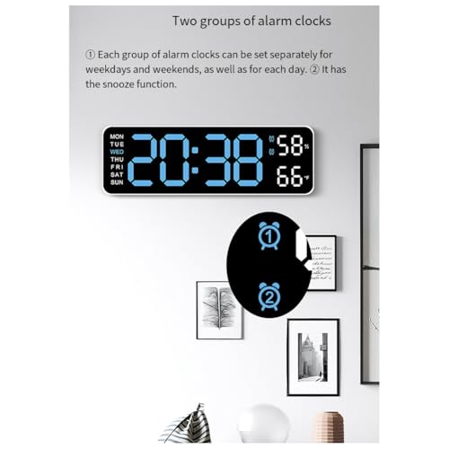 Despertador digital rectangular sencillo con números grandes para casa 3