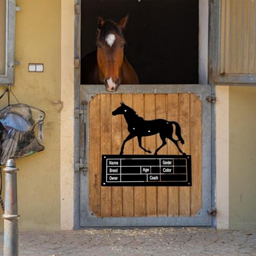 rockible Horse Stall Name Plate Horse Name Plaque Farmhouse Rustic Decorative, Heavy Duty