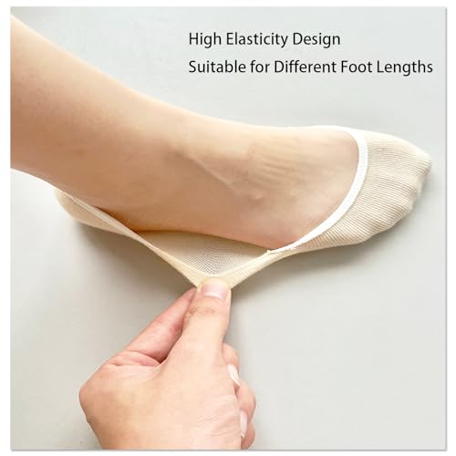 No Show Socks Women Size 7-9 Non Slip Heel Flat Low Cut Socks for Women 6 Pairs3