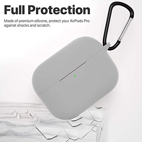 Image of Elzzi Case Compatible with AirPods 3 Full Protective Silicone AirPods 2.5mm Thickness Cover with Wireless and Wired Charging Case Supported (Front LED Visible) (Grey)