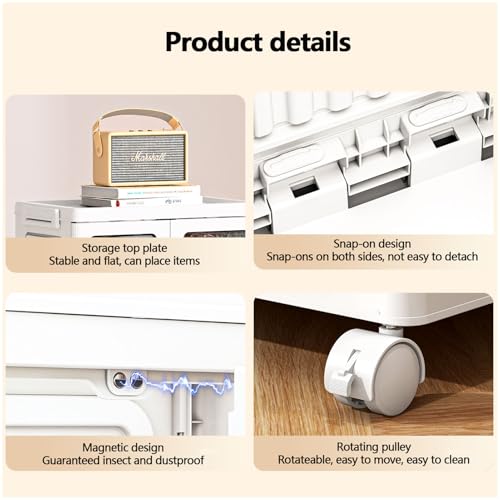 Solution gain de place : boîtes de rangement haute résistance pliables à roulettes - 7