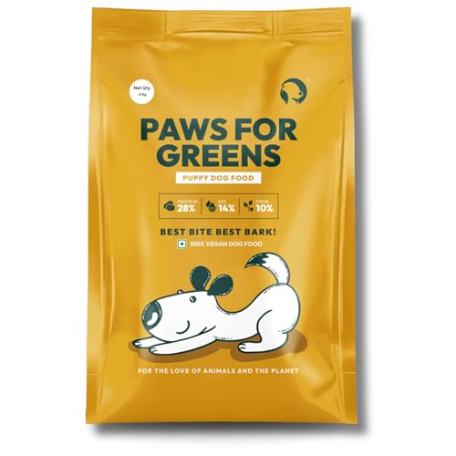 Image of Plant Based Vegan Dog Food for Puppies | Dry Puppy Food with High Protein & Fibre | Supports Gut Health, Digestion & Complete Nutrition | (Puppy Food 4kg)