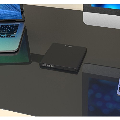 Pawtec External USB 3.0 Aluminum 8X DVD-RW Writer Optical Drive with Lightscribe (Black) - Thumbnail 4