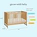 Davinci Margot 3-in-1 Convertible Crib in Honey GREENGUARD Gold Certified