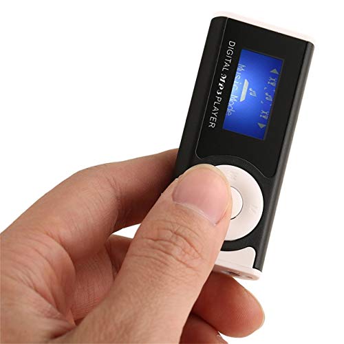 Mini leitor de música MP3 digital portátil JullyCAnnice MX-803 com clipe traseiro de tela LCD e luz