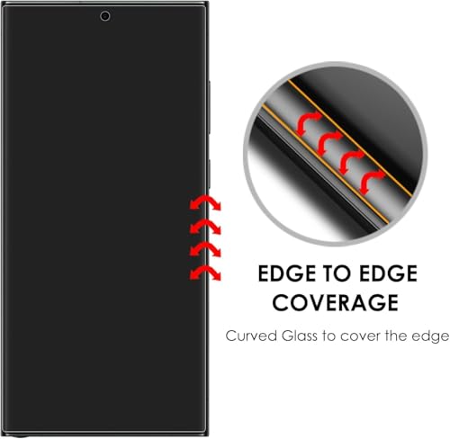 Image of SHILD Screen Protector for Samsung Galaxy S22 Ultra - Curved Matte UV Tempered Glass | 9H Hardness, HD Clarity, Fingerprint Sensor Compatible | Anti-Glare, Anti-Smudge | Easy Installation Kit | 3-Month Warranty (Pack of 1)