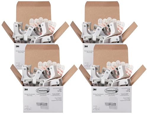 Image of Command Broom and Mop Grippers Wall Hook, Damage Free Hanging Wall Mount Broom and Mop Holder, No Tools Household Cleaning Organizer for Living Spaces, 6 Hangers and 16 Strips (Pack of 4)
