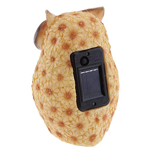 Homyl Coruja De Jardim Com Luz Solar - Torne Sua Casa/Jardim Mais Atraente