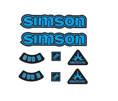 Transparente Simson S50B Aufkleber IFA Electronic Tank Seitendeckel Hell Premium