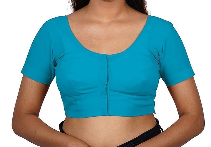 Paresh Daily Use Cotton Blouse Sky Blue-picture-16