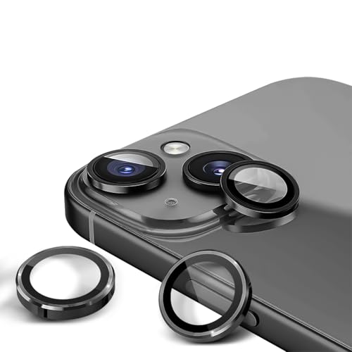 Image of GRIPP 2in1 Focal Camera Lens Protector for iPhone 15, iPhone 15 Plus, Aluminium Alloy Ring, Ultra-Clear HD Glass, Scratch-Resistant, Case Friendly, Easy Install - Black
