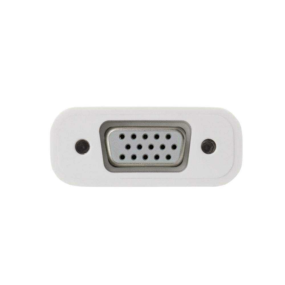 aiino - Adaptador USB-C A VGA - Longitud 15 cm, Compatible con MacBook, conexión con Dispositivos externos: TV, Monitor VGA, proyector - Blanco