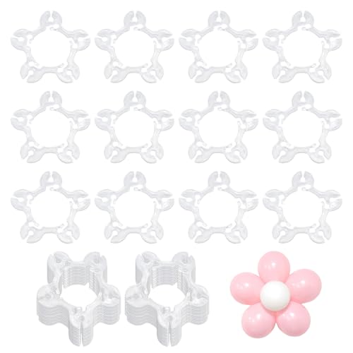 Set di 50 supporti per palloncini, fissaggio per palloncini, clip per palloncini decorativi, accessori per palloncini, chiusura natalizia, festa del Ringraziamento