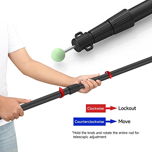 SANLIKE Telescoping Tarp Poles Tent Poles, 96\" Aluminum Canopy Poles Extendable Pole for Awning Shelter Camping Backpacking Hiking Picnic, Set of 4