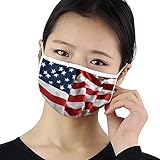 TMI PATRIOTIC FACE MASK | Fashionionable | American Flag Print | Adjustable Fit | 3 Ply Cotton Mask, Waving American Flag Print, Adult