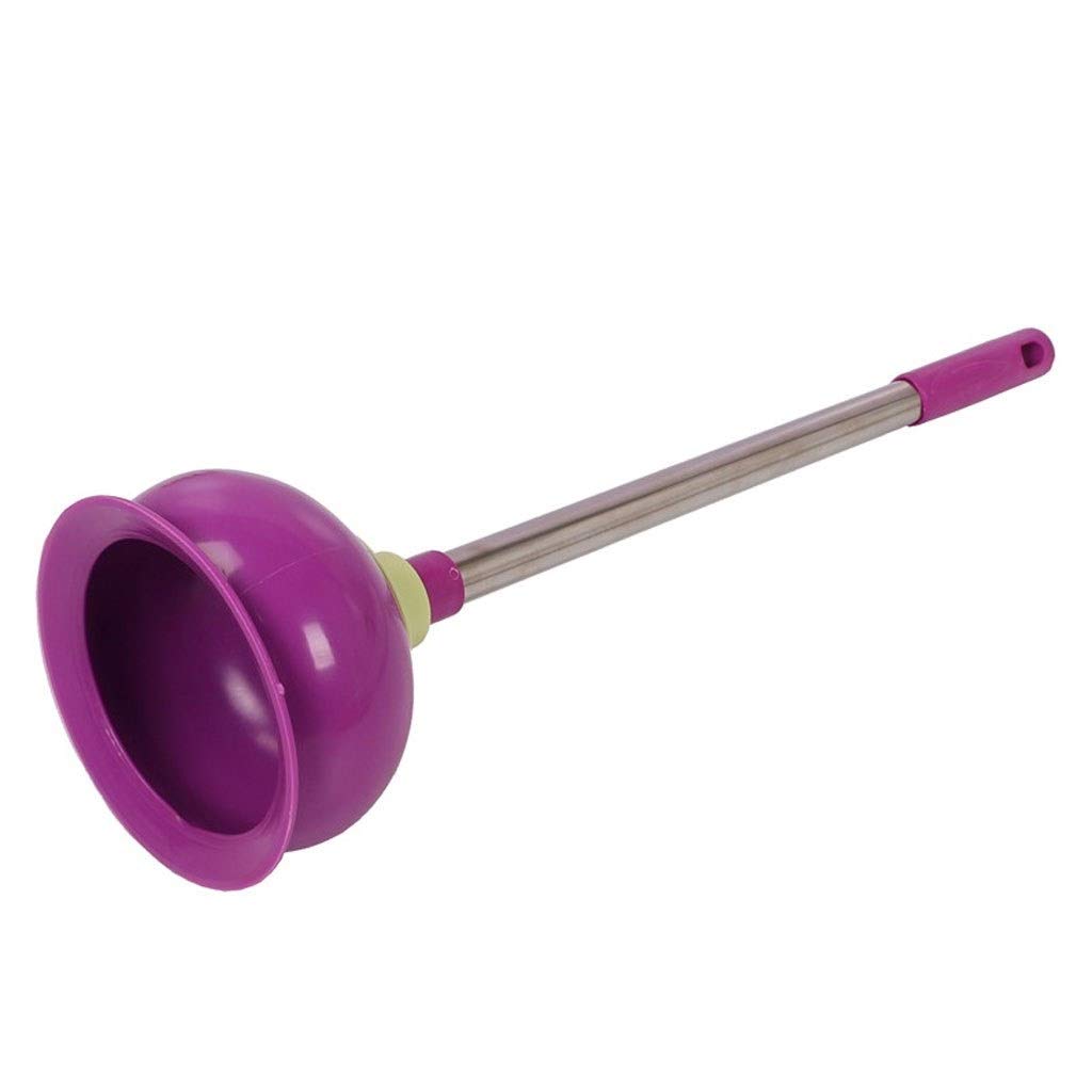 Desatascador Émbolo de Goma para Inodoro de Alta Resistencia con Mango Largo de Acero Inoxidable para asegurar el Inodoro y la alcantarilla bloqueados (54 cm) Desatascador de baño