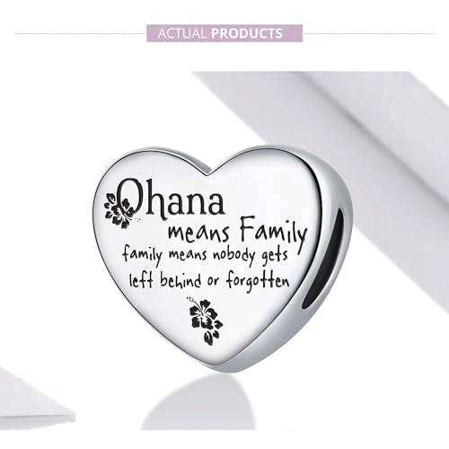 Love Heart Ohana Charm Fit for Pandora Charms Bracelets4