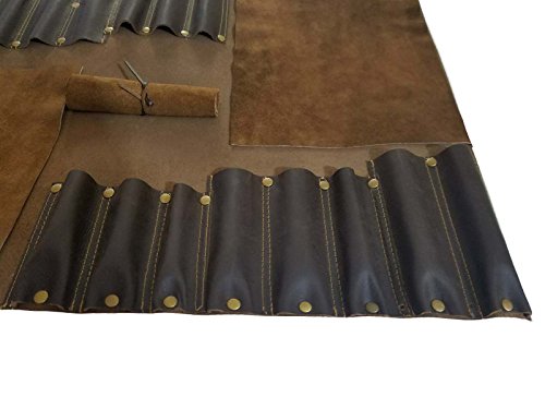 Genuine Lightweight Premium Leather Professional Dark Brown Chef Knife Bag/Chef Knife Roll 16 Slots Space #K3 #TOP2