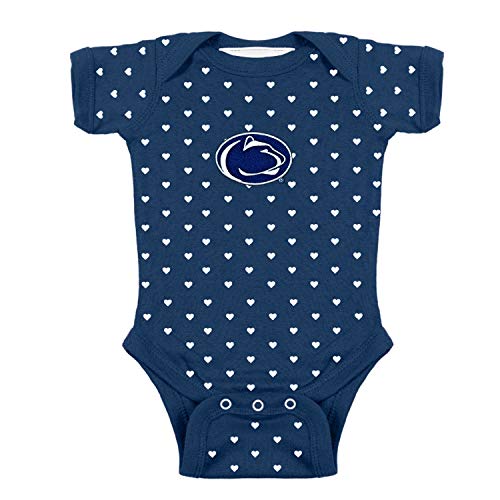 Image of Two Feet Ahead Hearts Baby Girl Bodysuit - Officially Licensed | 100% cotton for a comfortable feel | Snap closure for quick diaper changes | Officially licensed