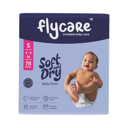 Image of Soft & Dry Baby Pant Style Diaper S Size (Small) | 4-8 kg | 78 Count (Pack Of 1) |Comfortable and Cotton Soft Diaper with Leakage Guard, Wetness Indicator, Upto12 Hours Protection