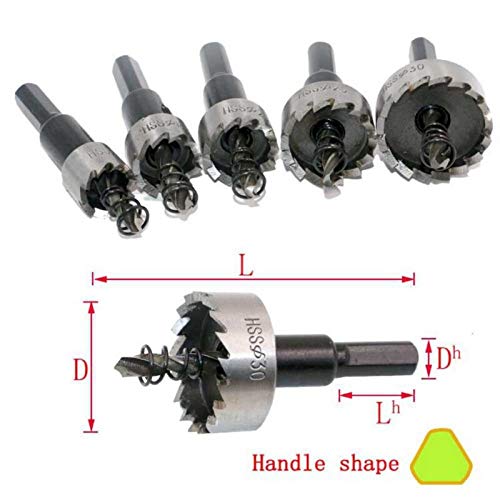 Brocas HSS Juego 5 piezas 16-30 mm para metal miniatura 2