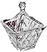 StudioSilversmiths 44040 Square Crystal Candy Box With Diamond Cut Design
