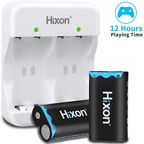 Hixon Xbox One Battery Pack 2X 2500mAh Ni-MH Rechargeable Battery for Xbox One/Xbox