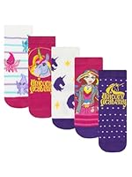 Einhorn Akademie Mädchen Socken | 5er Pack Einhorn Strümpfe Kinder | Kindersocken Mädchen | Lila 37-40cm