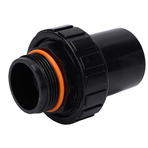 Mumusuki Acoplamiento de Montaje de Bomba de Piscina de PVC, Tubería de Agua Recta para Tanque de con Junta Roscada Unión Deslizante Conector Adaptador de Junta de Repuesto para Bomba (1,5 Pulgadas
