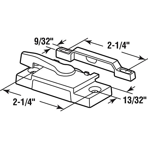 Image of Prime-Line F 2744 Sash Lock, Single Unit, White - Diecast Construction, White Powder Coat w / Enamel Finish, Designed for both Single & Double Hung Windows (Single Pack)