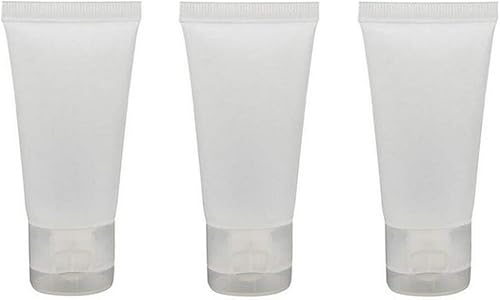 Miniatura 3 de QUUPY 24 botellas vacías rellenables de plástico para apretar, botellas de tubo suave cosmético con tapa abatible, muestra de viaje, embalaje de