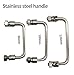 TESHHIPH Folding Handle LS506 304 Stainless Steel Toolbox Handle Distribution Box Electrical Cabinet PL004 1Pcs(90 Hole Pitch)