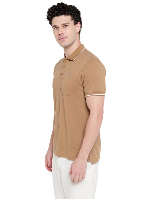 Image of AMERICAN CREW Polo Collar T-Shirt for Men with Pocket