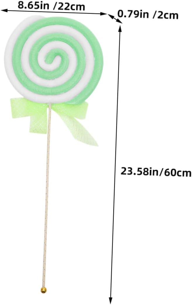 Cabilock 3pcs Small Foam Lollipop Photo Props Set, Red Green Blue Fake Candy Decorations for Party, Wedding, Store Display and Photobooth Supplies