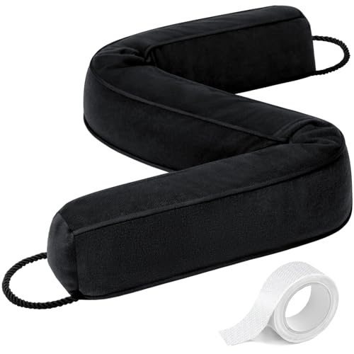 Comfyanno 38” Weighted Under Door Draft Stopper, Heavy Weight 2.2lb, Fits Large Door Gap up to 3”, Block Cold Air Draft from Bottom Door, Fits Front, Bedroom, Interior Door, Easy to Install, Black