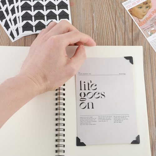 HaiFafafaing 360 Stück Fotoecken Selbstklebend Foto Ecken Kleber Fotoecken Aufkleber für Scrapbook Foto Klebepads Vintage für DIY Scrapbooking Fotoalbum Tagebuch Sammelalben