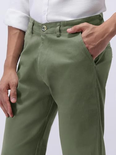 Image of Urbano Fashion Men's Regular Fit Mid Rise Cotton Casual Chinos Trousers Stretch