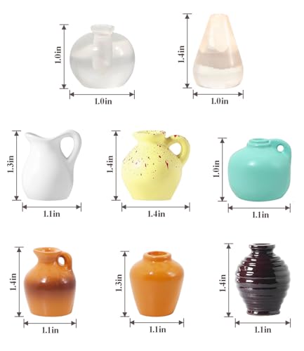 8 imanes mini jarrones decorativos para refrigerador miniatura 2