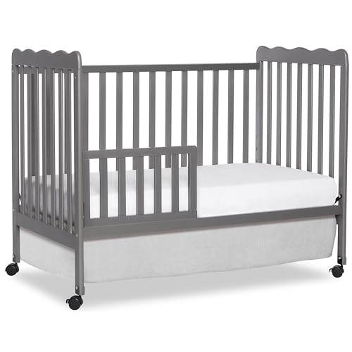 Image of Dream On Me Toddler Guard Rail for Convertible Crib, Solid Wood Bed Rail for Toddler Bed Conversion, Sea Grass