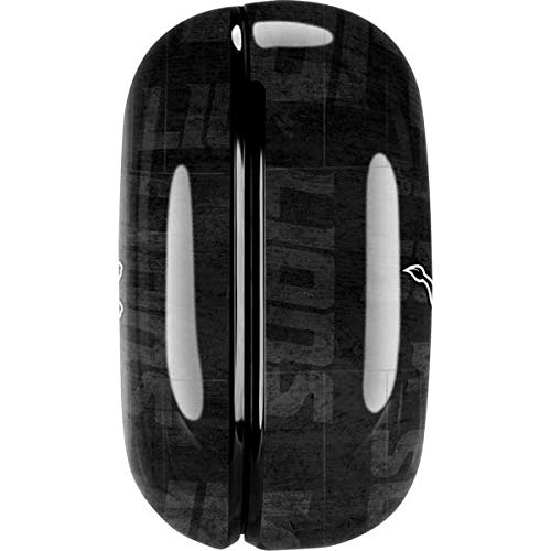 Skinit Decal Audio Skin compatible with Samsung Galaxy Buds Pro - Officially Licensed NFL Detroit Lions Black & White Design