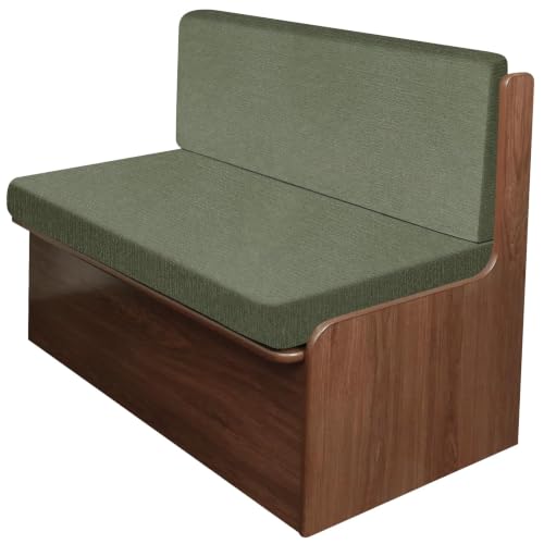molasofa RV Dinette Cushion Covers, Thickened Stretch Washable RV Seat Covers, Universal RV Dinette Cushion Covers, RV Bench Seat Covers (1 Bench Cover & 1 Backrest Cover, Green-New Version)