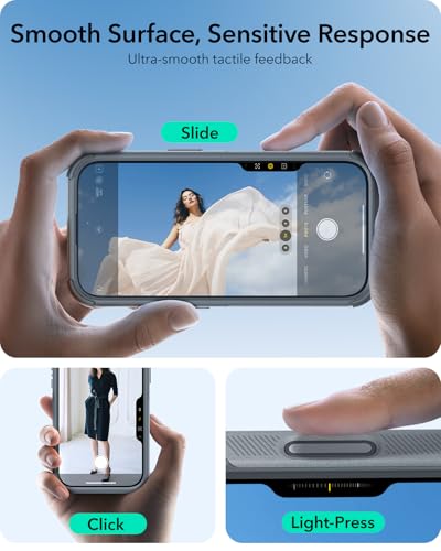 Image of ESR for iPhone 16 Phone Case with Stand, 23ft Military-Grade Drop Protection with Camera Control, Shock-Absorbing Rugged Cover, Compatible with MagSafe Accessories, Cyber Series, Light Grey