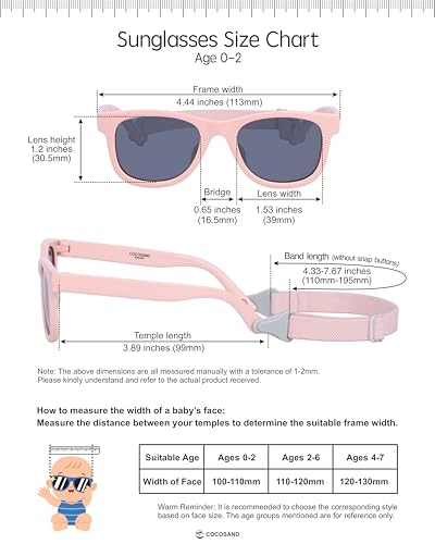Image of COCOSAND Flexible Polarized Baby Sunglasses with Strap