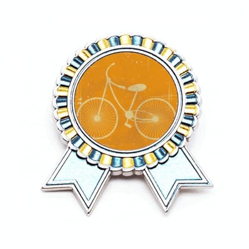 Broche vélo jaune en métal idée cadeau originale pour cycliste M