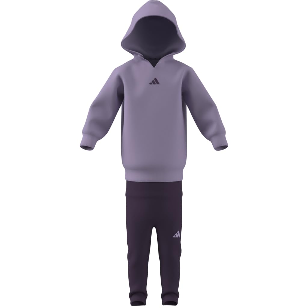 adidas Unisex - Bimbi 0-24 Little Girls Hooded Fleece Jogger Set